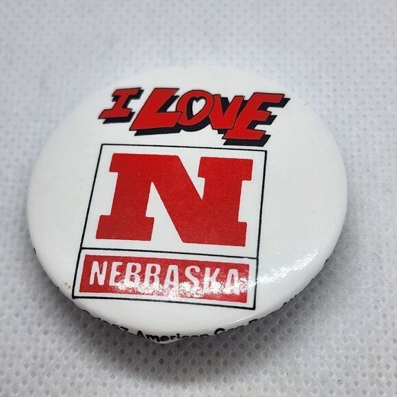 Vintage I Love N Nebraska Button Pin - Picture 1 of 3